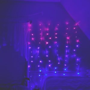 Pink, Purple, & Blue Curtain Lights🩷💜💙